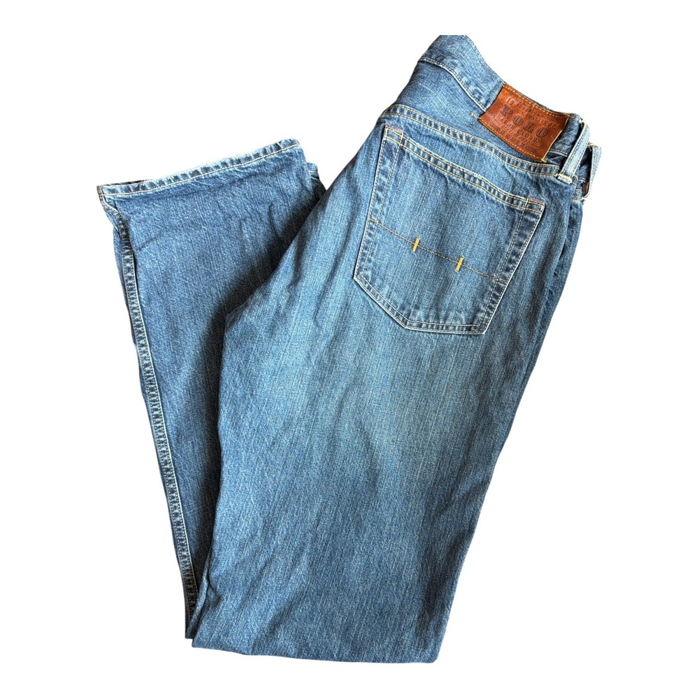 Polo Ralph Lauren Mens 100% Cotton Jeans Medium Wash Blue Denim 34x34 977515